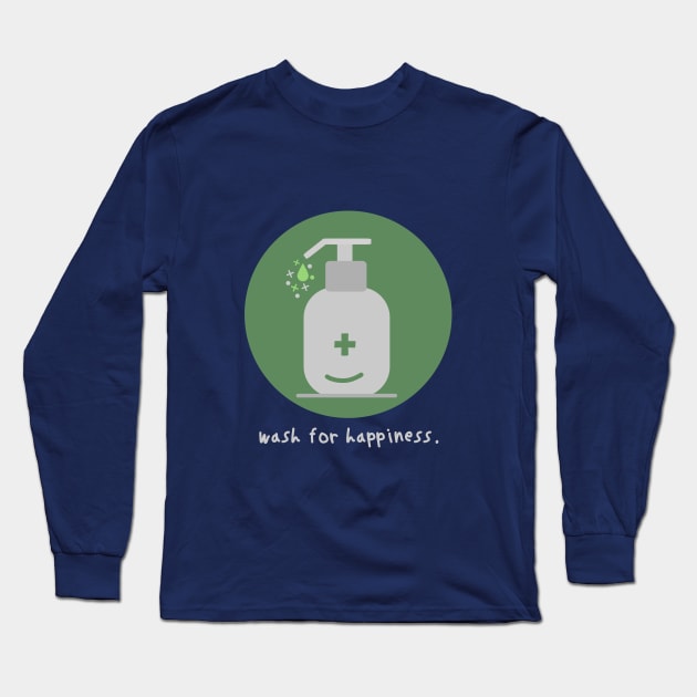 Wash hand for happiness Long Sleeve T-Shirt by Mapunalajim